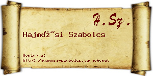 Hajmási Szabolcs névjegykártya
