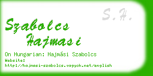 szabolcs hajmasi business card